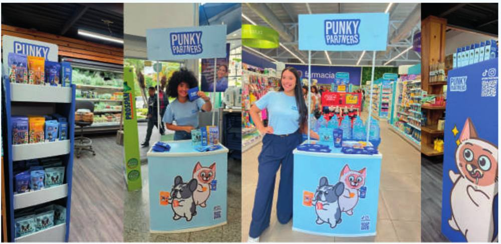 Exhibidores y activaciones de Punky Partners en tiendas